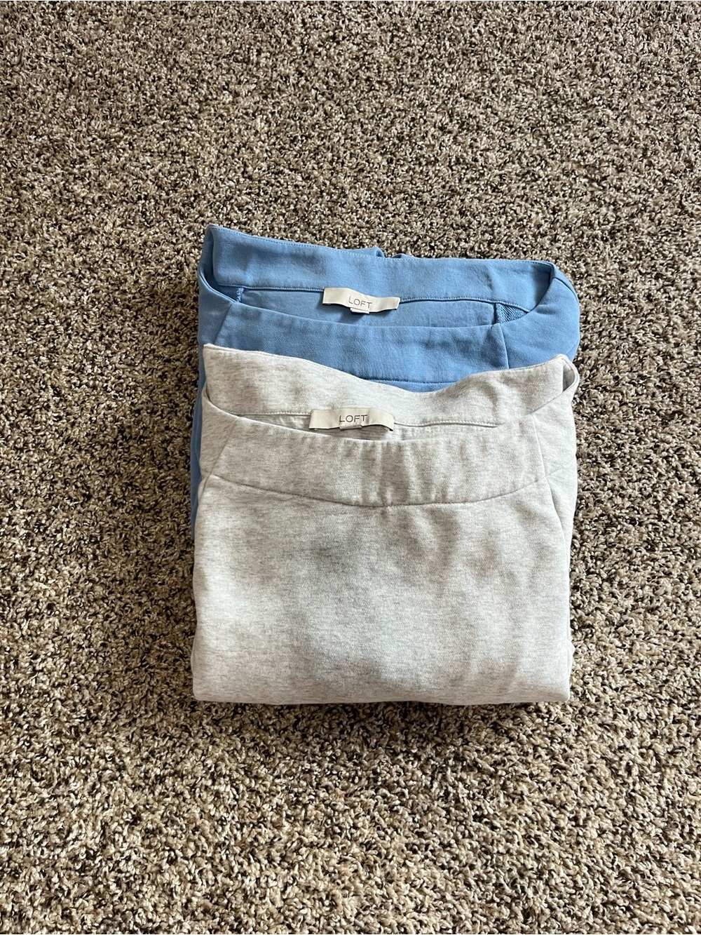 LOFT Short Sleeve Tees in Sky Blue and Light Gray